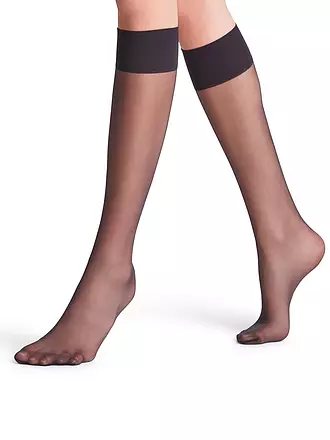 FALKE | Calcetines hasta la rodilla PURE MATT 20 Den mushroom | schwarz